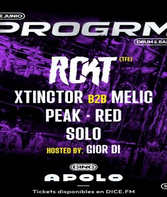 PROGRM: RCKT + MELIC b2b XTINCTOR + PEAK + RED + SOLO en Barcelona
