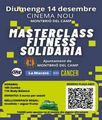 Master Class Solidaria de Zumba i Body Balance a Montbrió del Camp en Tarragona