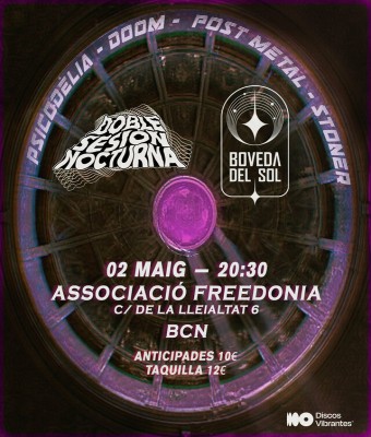 Doble Sesión Nocturna + Bóveda del Sol - Noche de Doom, Psicodelia y Post Metal en Barcelona