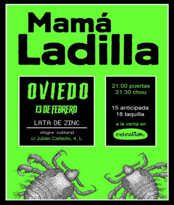 Mamá ladilla en Oviedo en Asturias