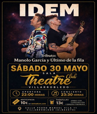 Manolo Garcia & Último De La Fila (tributo) THEATRECLUB en Albacete