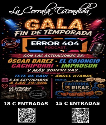 GALA FIN DE 1RA TEMPORADA ERROR PODCAST 404 en Madrid