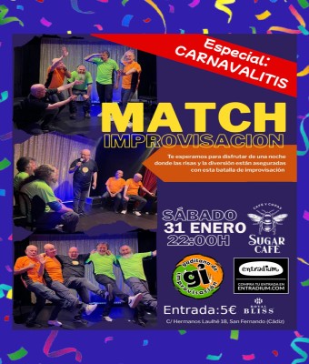 Match de Improvisación en Sugar Café en Cádiz