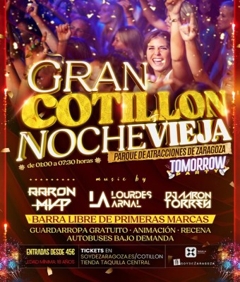 Gran Cotillón de Nochevieja Tomorrow Party en Zaragoza