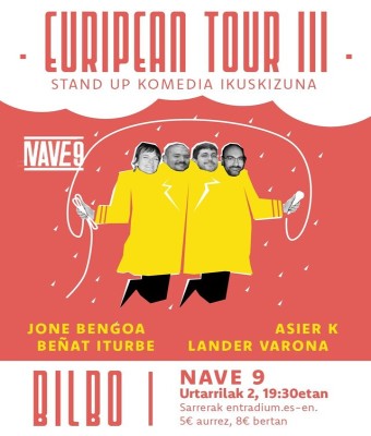 Stand up komedia Bilbon - Euripean Tour en Bizkaia