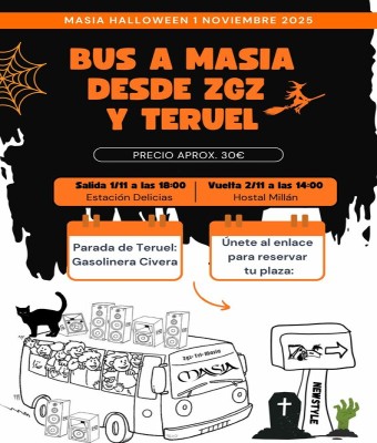 BUS ZGZ-TRL-MASIA HALLOWEEN IDA Y VUELTA  en Valencia/València