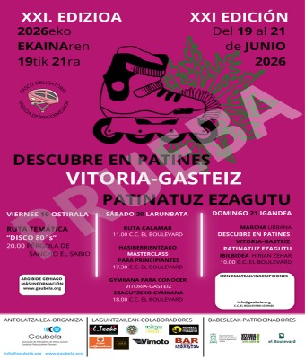 Descubre en Patines VITORIA-GASTEIZ Patinatuz Ezagutu en Araba/Álava