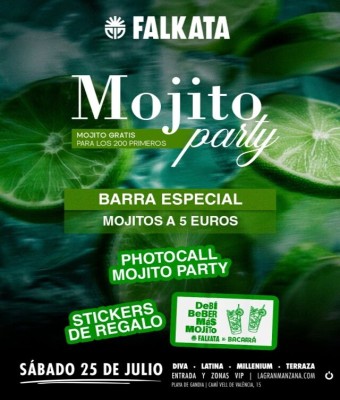FALKATA X MOJITO PARTY - 25 DE JULIO - SÁBADO en Valencia