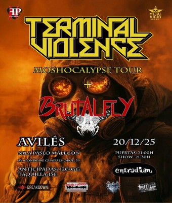 Terminal Violence & Brutalfly en Sala Paseo Malecón, Avilés en Asturias