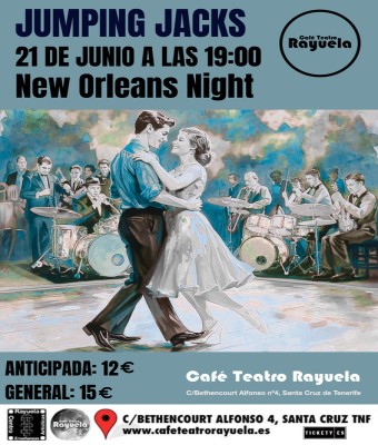New Orleans Night, Jumping Jacks, en el Café Teatro Rayuela en Santa Cruz de Tenerife