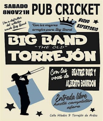 Concierto Big Band Torrejón en Pub Cricket en Torrejón de Ardoz