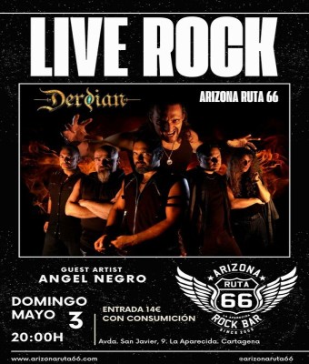 Derdian + Angel Negro live at Arizona Ruta 66 Rock Bar en Murcia