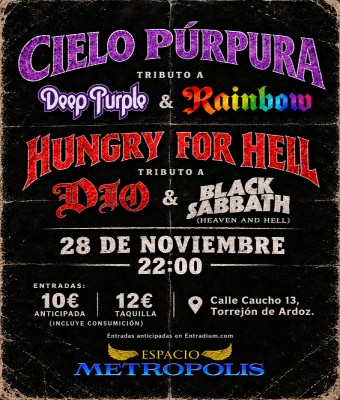 TRIBUTO A DEEP PURPLE  RAINBOW  DIO  HEAVEN AND HELL en Cantabria