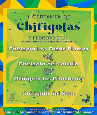 3 Certamen de Chirigotas Totana 2026 en Murcia