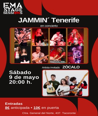Concierto JAMMIN Tenerife & Zócalo – EMA SESSIONS en Santa Cruz de Tenerife