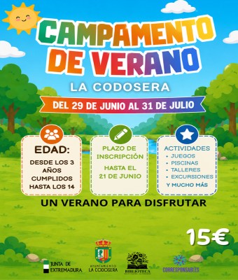 Campamento de verano La Codosera 2026 en Badajoz