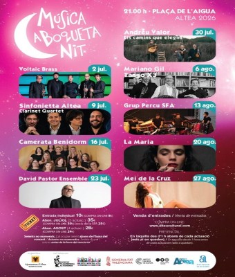 Camerata Benidorm - Música a Boqueta Nit - Altea 2026 en Alicante