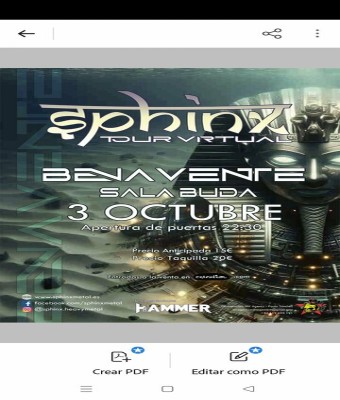 SPHINX. Gira Virtual 2025. Benavente (Zamora)