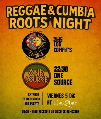 REGGAE & CUMBIA "Roots Night" 2 Bands Live Shows en Barcelona