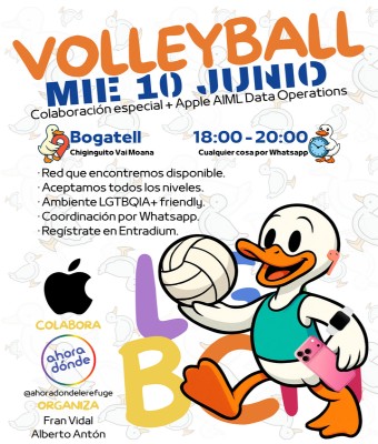 Volleyball Apple + Ahora Dónde + LGTBCN en Barcelona