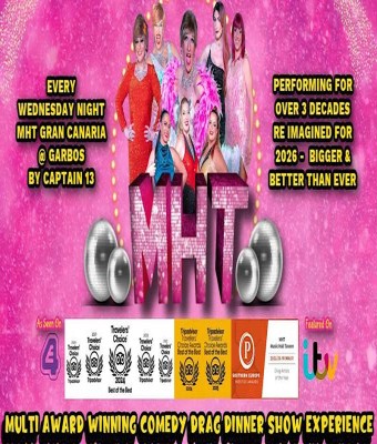 MHT - Music Hall Tavern - Gran Canaria - Comedy Drag Dinner Show en Tarajalillo