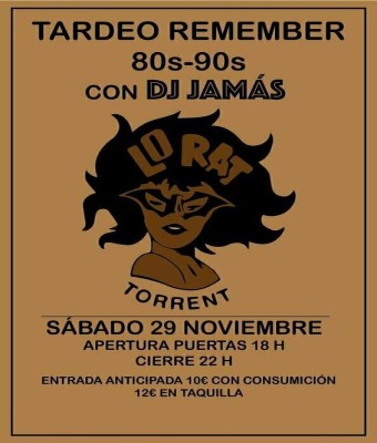 Tardeo remember 80’s -90’s en Valencia/València