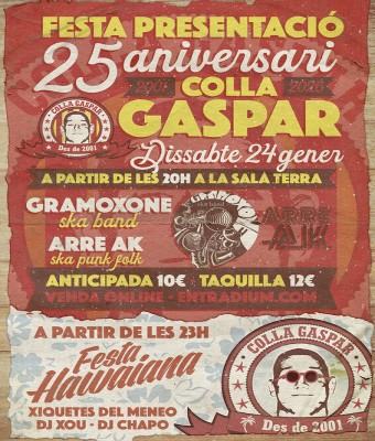 Festa Presentació 25 Aniversari Colla Gaspar en Castellón/Castelló
