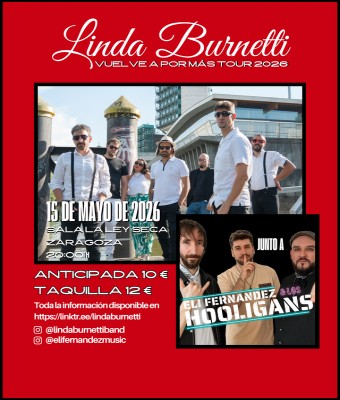 LINDA BURNETTI + ElI FERNÁNDEZ Y LOS HOOLIGANS VUELVE A POR MÁS TOUR 2026 en Valladolid