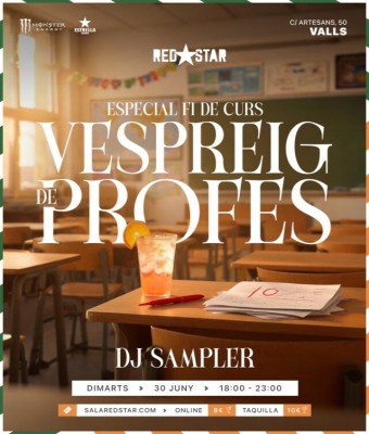 Vespreig de profes - 30 JUNY en Tarragona