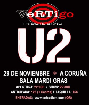 VERTIGO -U2 Tribute Band (MARDI GRAS, A Coruña) en Coruña, A