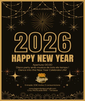 Festa Cap d'Any 2026 en Barcelona