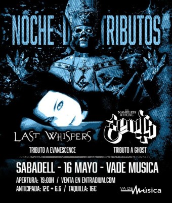 ZENITH (TRIBUTO A GHOST) - LAST WHISPERS (TRIBUTO A EVANESCENCE) VADE MUSICA SABADELL en Barcelona