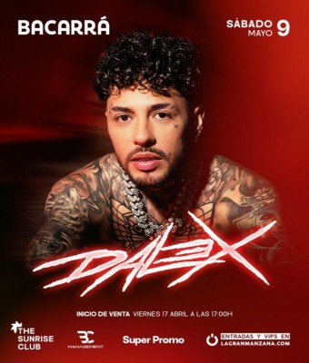 BACARRÁ X DALEX - 9  DE MAYO - SÁBADO en Valencia