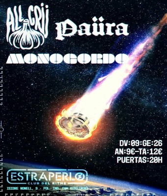All crü + Paüra + Monogordo en Barcelona
