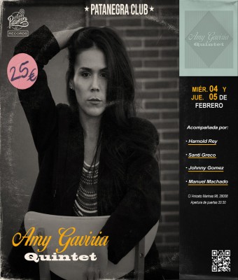 4 y 5 de FEBRERO - Amy Gaviria Quinteto en Madrid