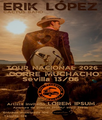 ERIK LÓPEZ & CACTUS BAND + LOREM IPSUM en Sevilla