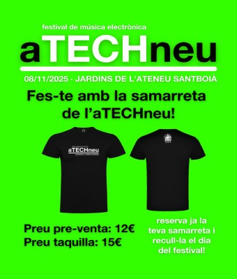 Samarreta de l'aTECHneu en Barcelona