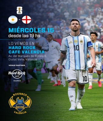Argentina vs Inglaterra - Semifinal - 19:00 hs en Valencia/València