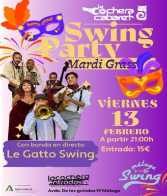SWING PARTY MARDI GRASS en Málaga