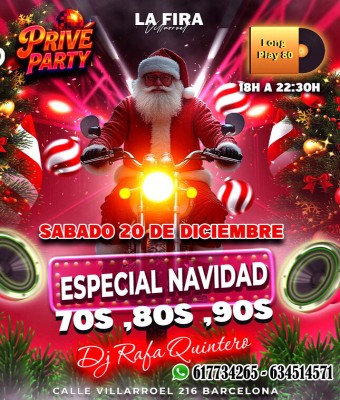 Privé Party 70s 80s y 90s Especial Navidad  en Barcelona