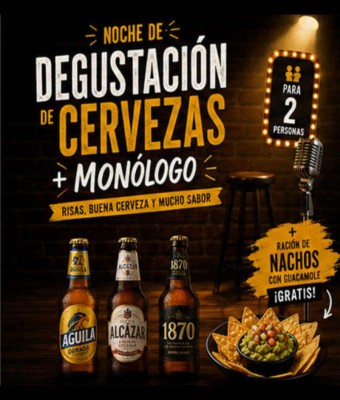 Degustación de cervezas + monólogo en Madrid