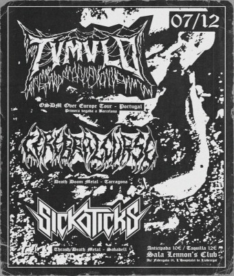 Tvmvlo / Cerebral Curse / SickoTicks - 07/12/25 - Sala Lennon's Club Barcelona