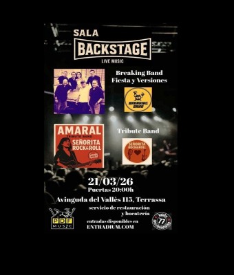 Breaking Band (fiesta y versiones) & Señorita Rock & Roll (Amaral Tribute Band) en Barcelona