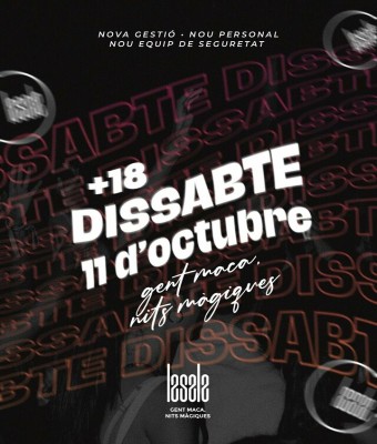 Sessió (+18) Dissabte 11/10/2025 en Barcelona