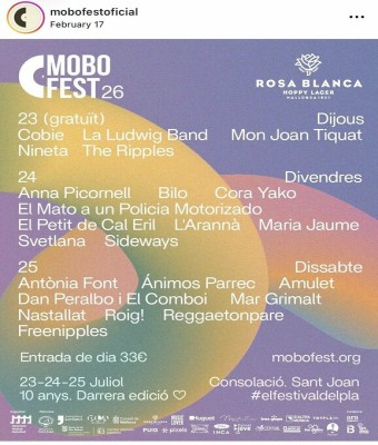BUS MOBOFEST 2026 (DIS) en Balears, Illes