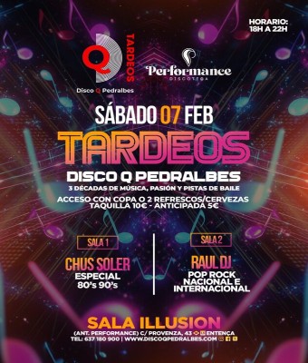 ACCESO  CONSUMICIÓN TARDEO 7 FEBRERO en Barcelona