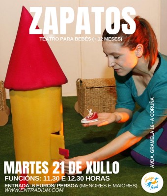 Zapatos: Teatro para bebés (21/7 ás 11.30h) en Coruña, A