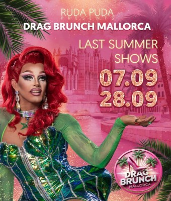 Ruda Puda presenta Drag Brunch Mallorca – Ultimas fechas del verano en Balears, Illes
