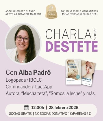 Charla sobre destete, Alba Padró en Ciudad Real