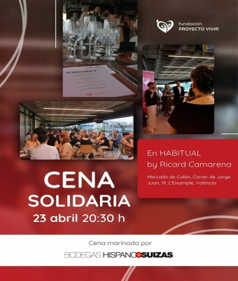 III CENA SOLIDARIA A FAVOR DE PROYECTO VIVIR en Valencia/València